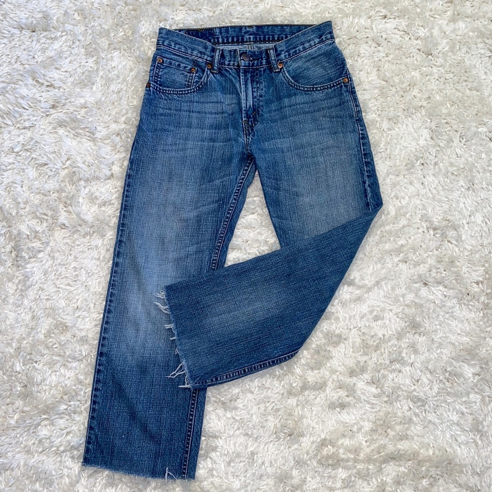Vintage Levis 505 Straight Jeans Cut Hem